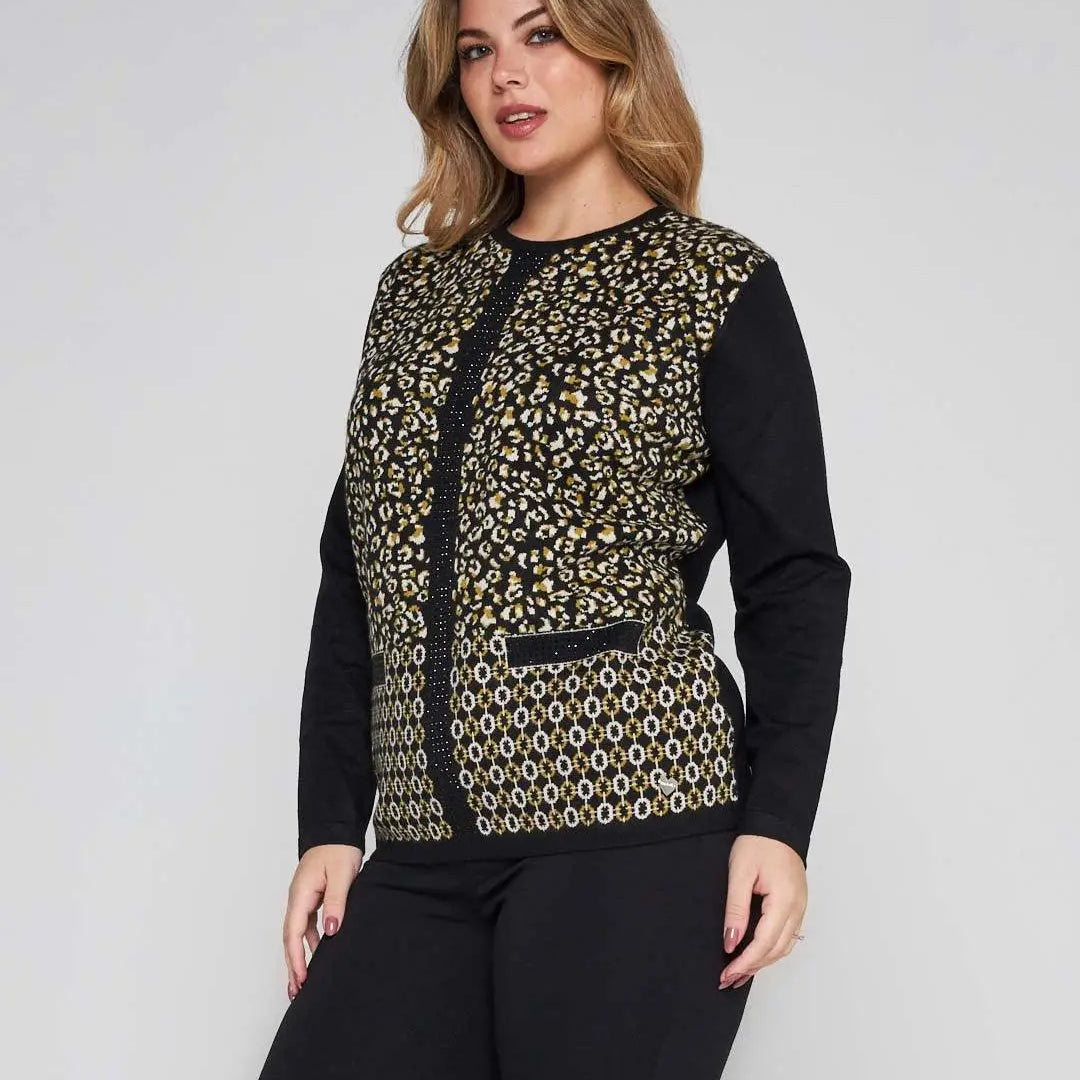 Maglia jacquard con strass ACIDO DORABELLA