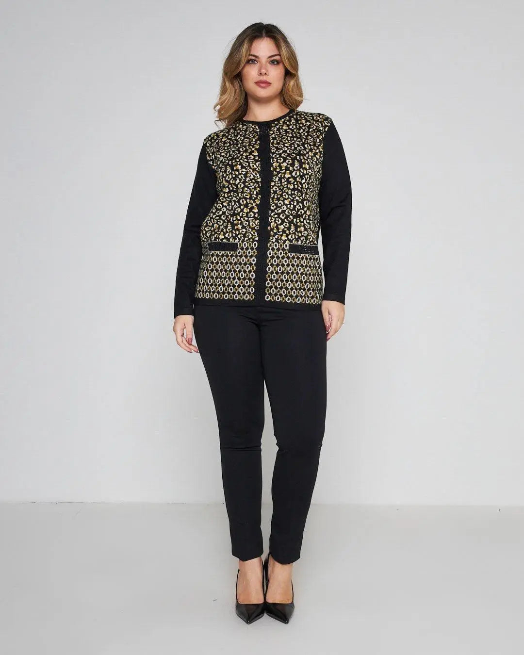 Maglia jacquard con strass ACIDO DORABELLA