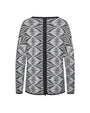Maglia jacquard etnico BIANCO-NERO IRONICA