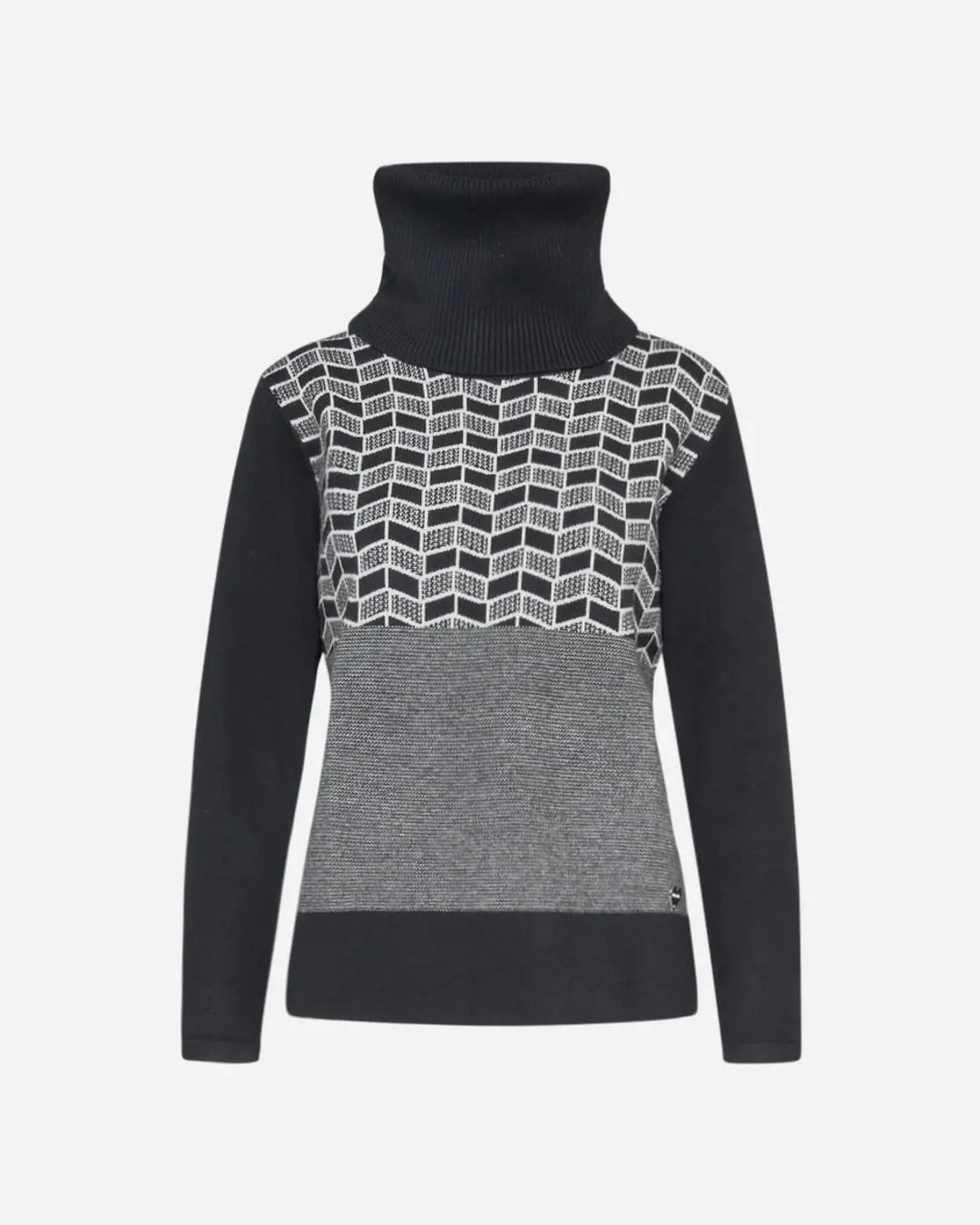 Maglia jacquard geometrico BLACK DORABELLA