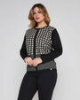 Maglia jacquard geometrico NERO DORABELLA