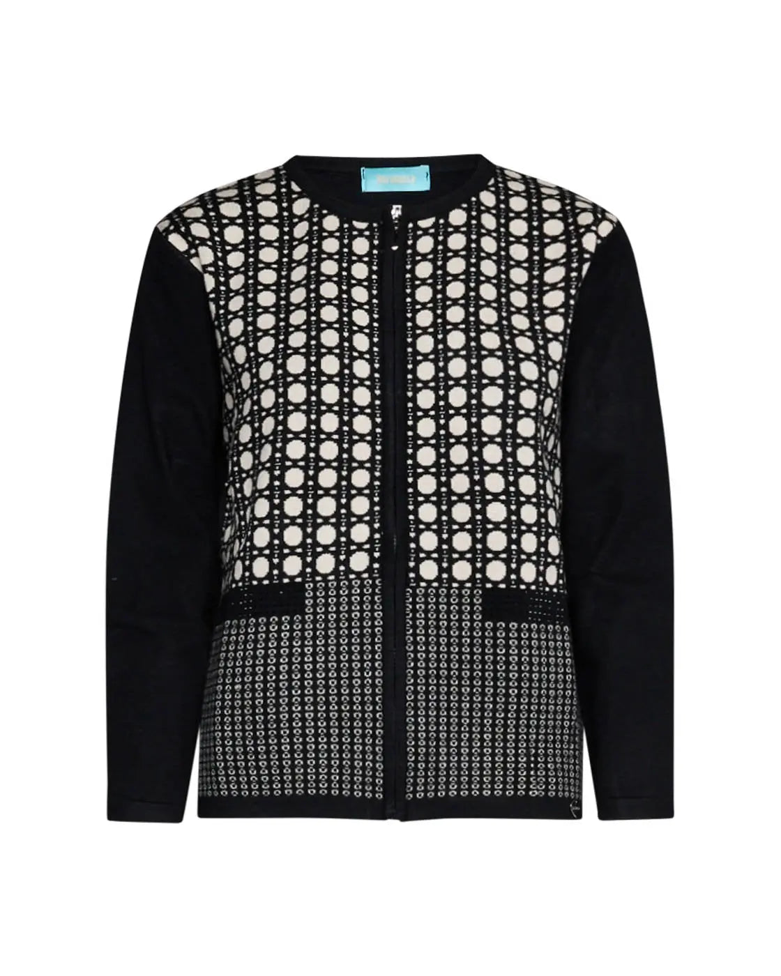 Maglia jacquard geometrico NERO DORABELLA