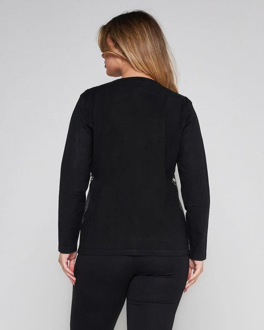 Maglia jacquard geometrico NERO DORABELLA