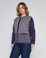 Maglia jacquard geometrico VIOLA DORABELLA