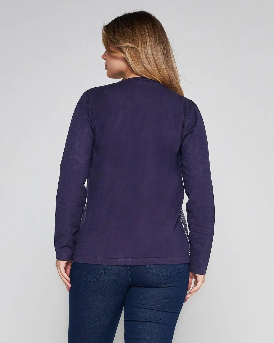 Maglia jacquard geometrico VIOLA DORABELLA