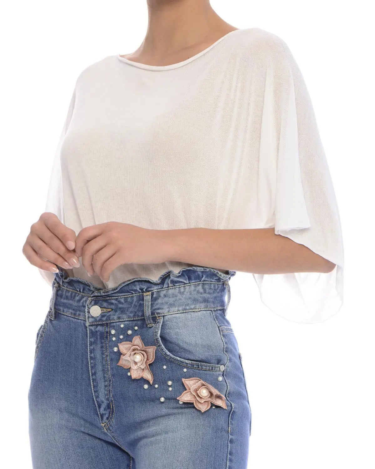 Maglia kimono BIANCO IRONICA