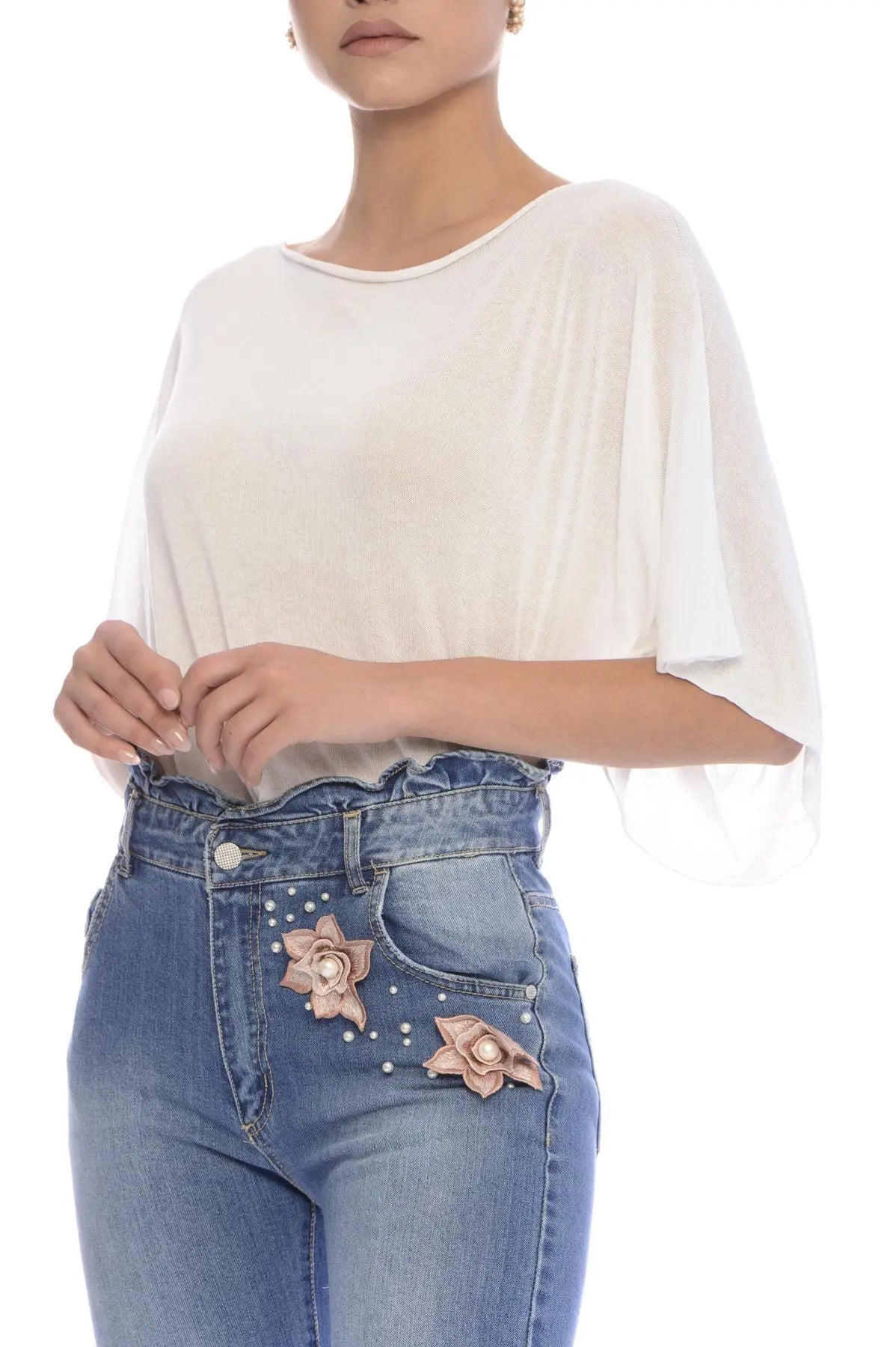 Maglia kimono BIANCO IRONICA