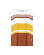 Maglia kimono WHITE-BURNT CACAO DORABELLA