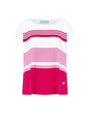 Maglia kimono WHITE-PINK PEACOCK DORABELLA