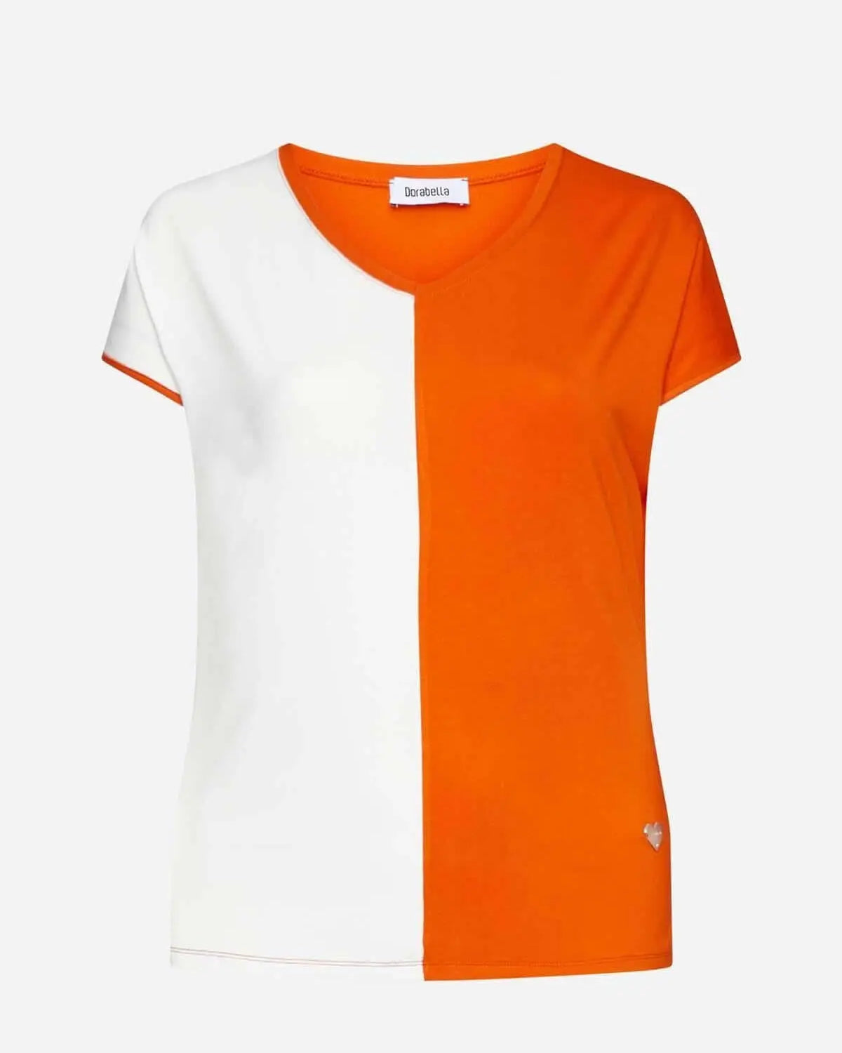 Maglia kimono bicolore ORANGE DORABELLA PIU'