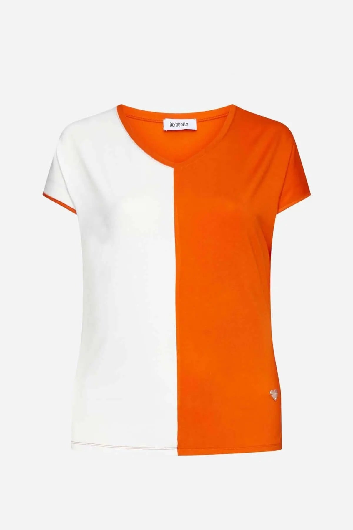 Maglia kimono bicolore ORANGE DORABELLA PIU'