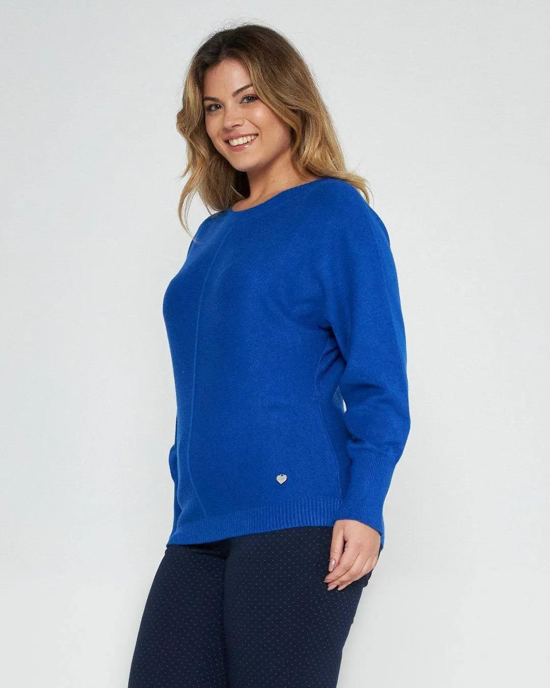 Maglia kimono con  gircollo costina TAMPONE DORABELLA