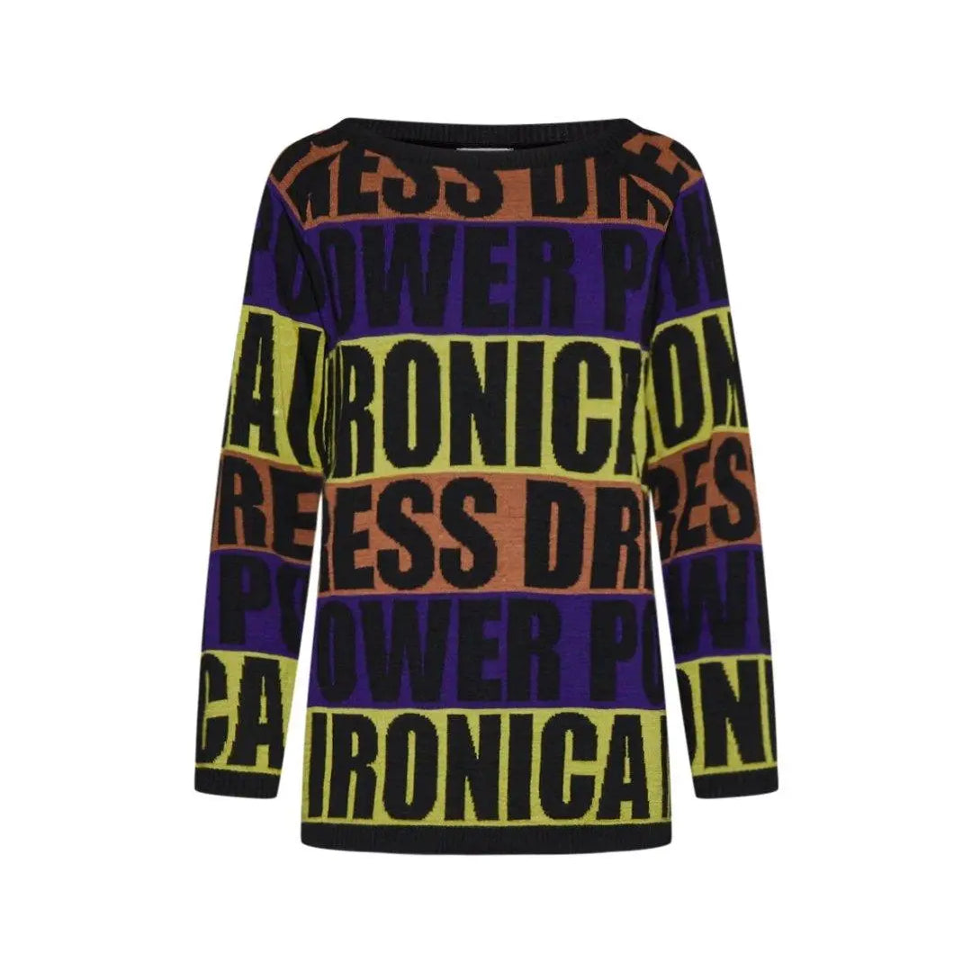 Maglia lettering NERO-PISTACCHIO IRONICA L