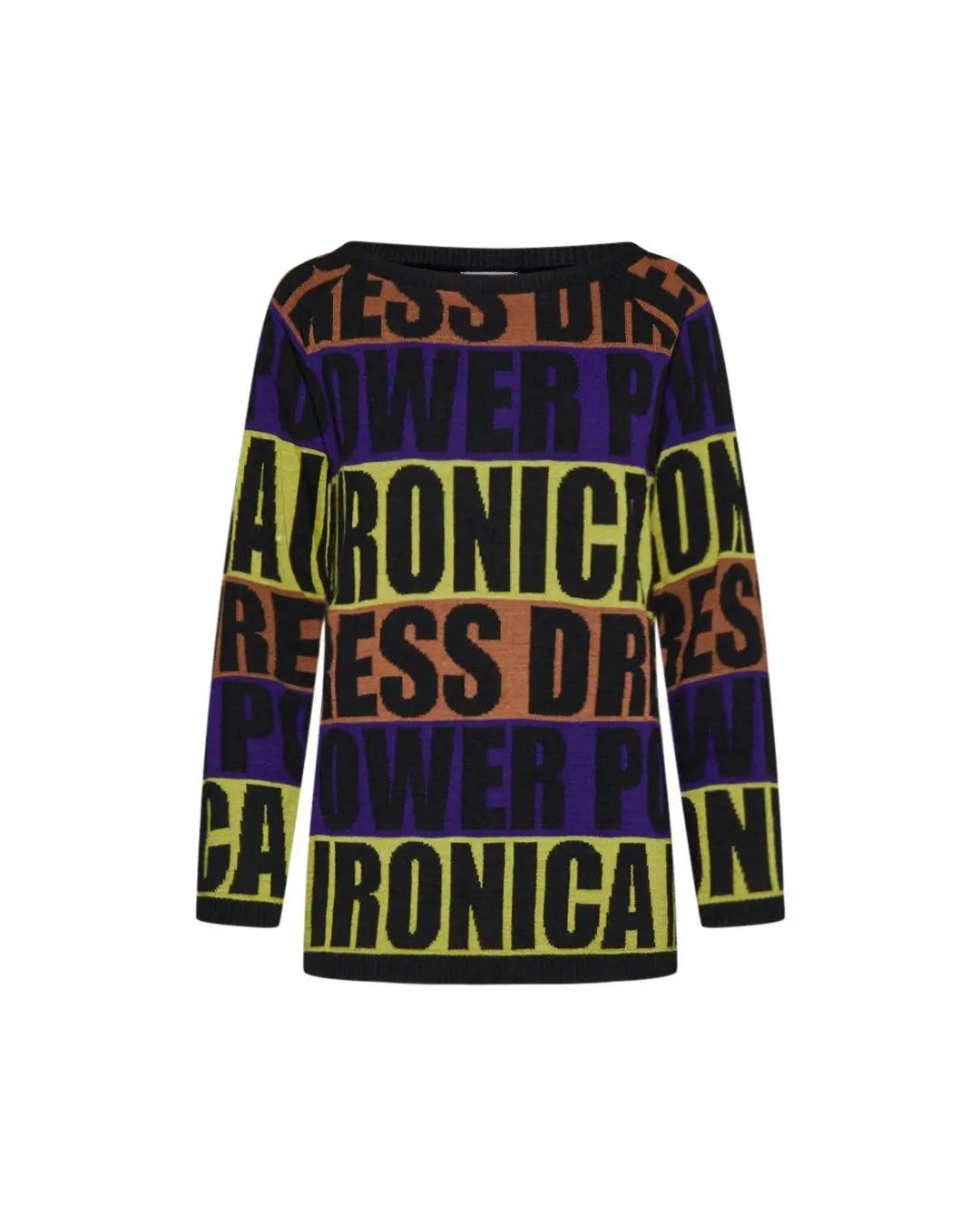 Maglia lettering NERO-PISTACCHIO IRONICA L