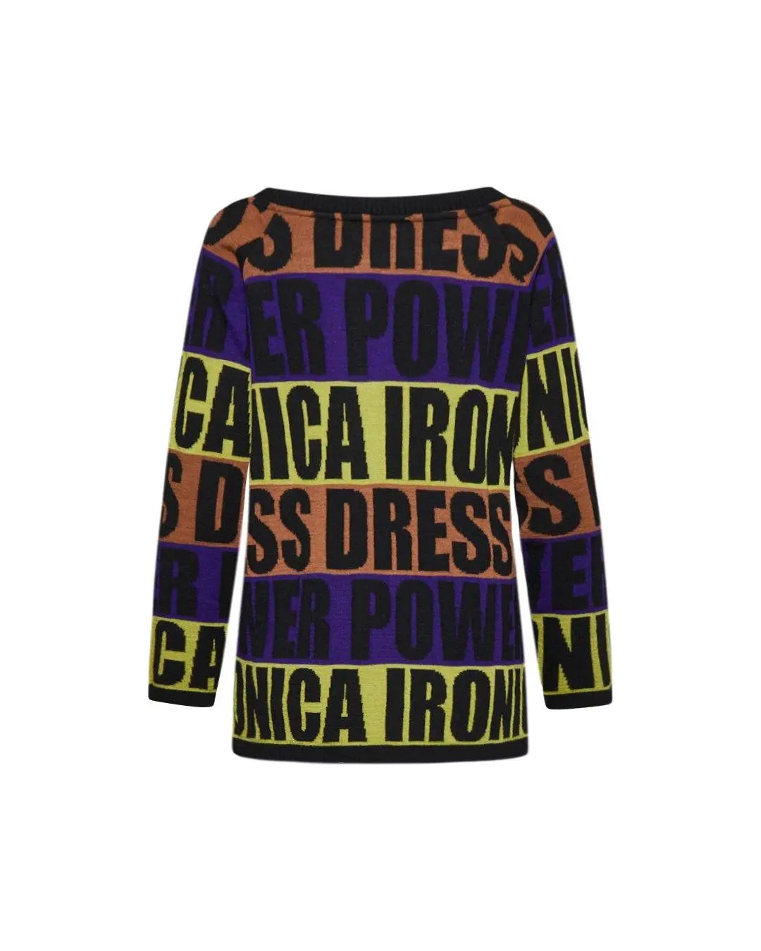 Maglia lettering NERO-PISTACCHIO IRONICA