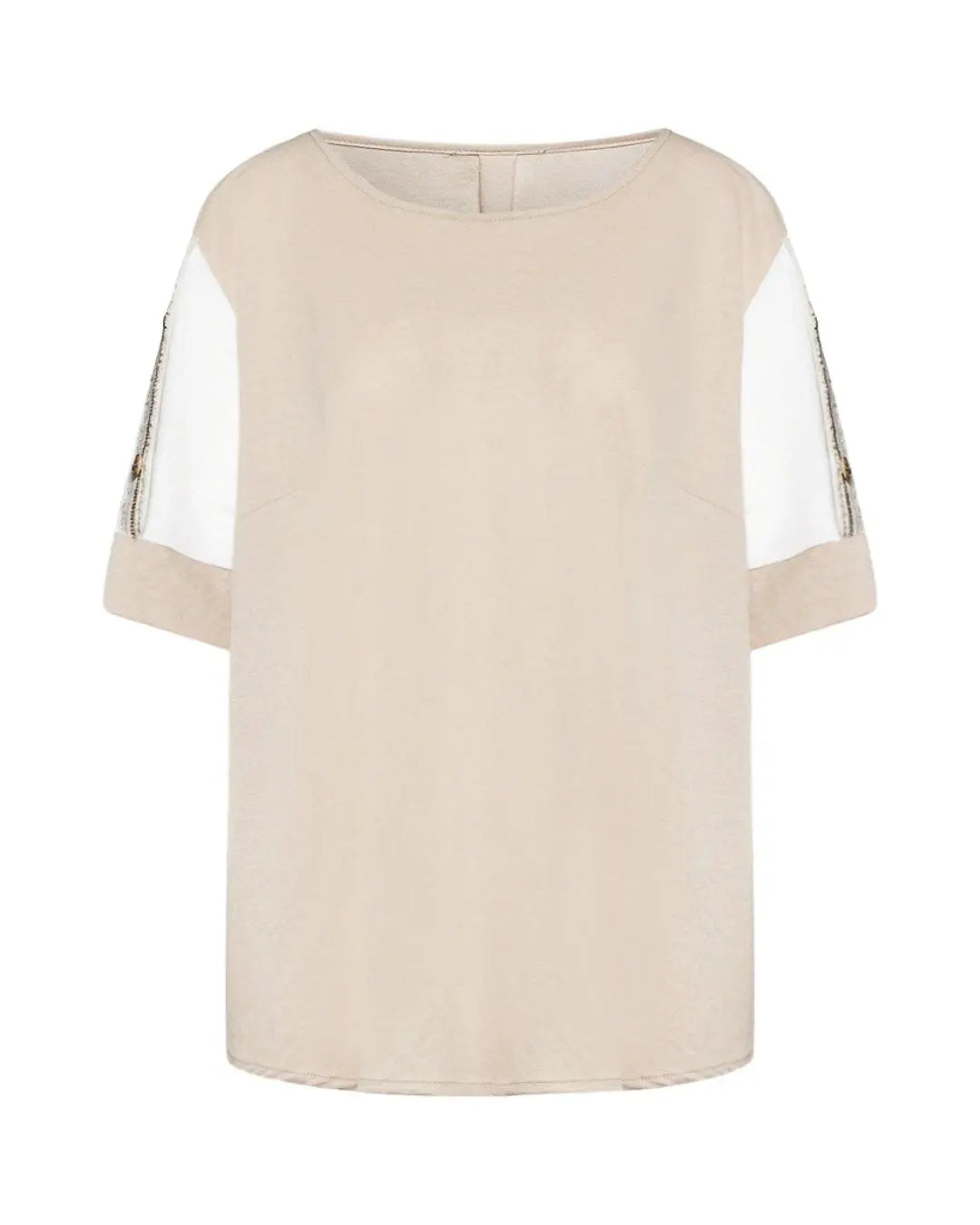 Maglia lino BEIGE DORABELLA PIU'