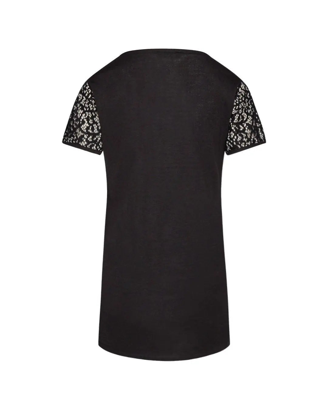 Maglia lunga in pizzo NERO IRONICA