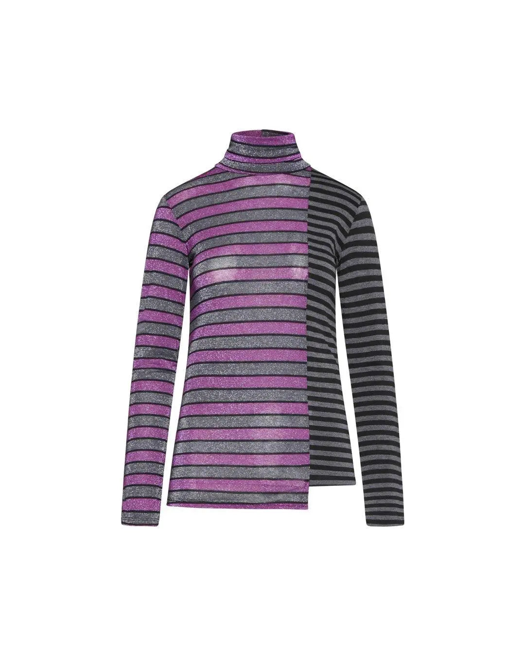 Maglia lupetto ANTRACITE-VIOLA IRONICA 3XL