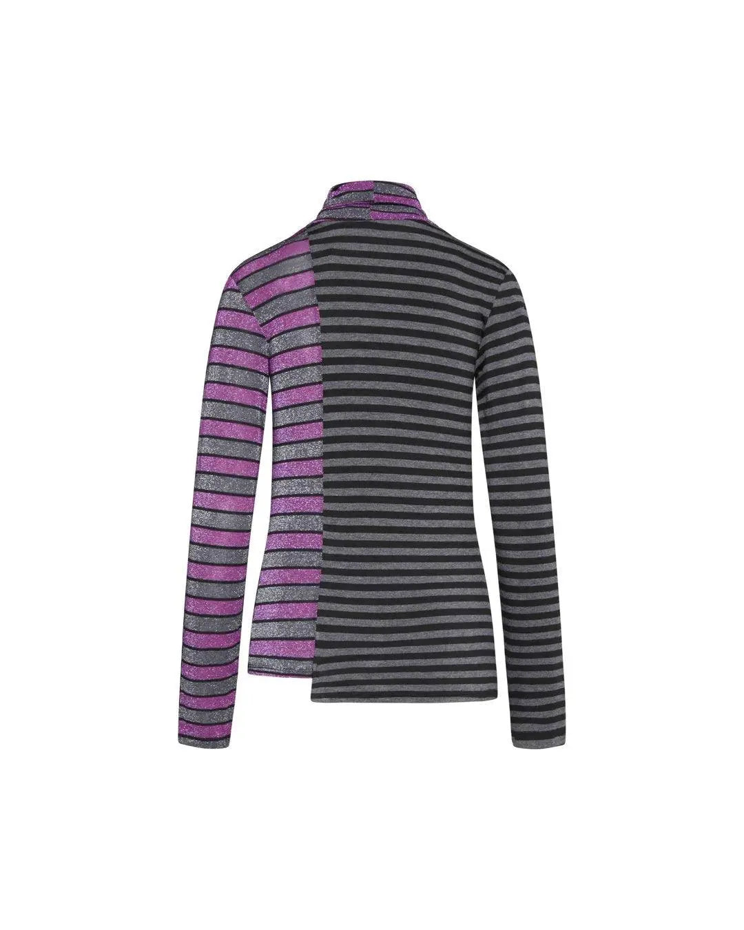 Maglia lupetto ANTRACITE-VIOLA IRONICA