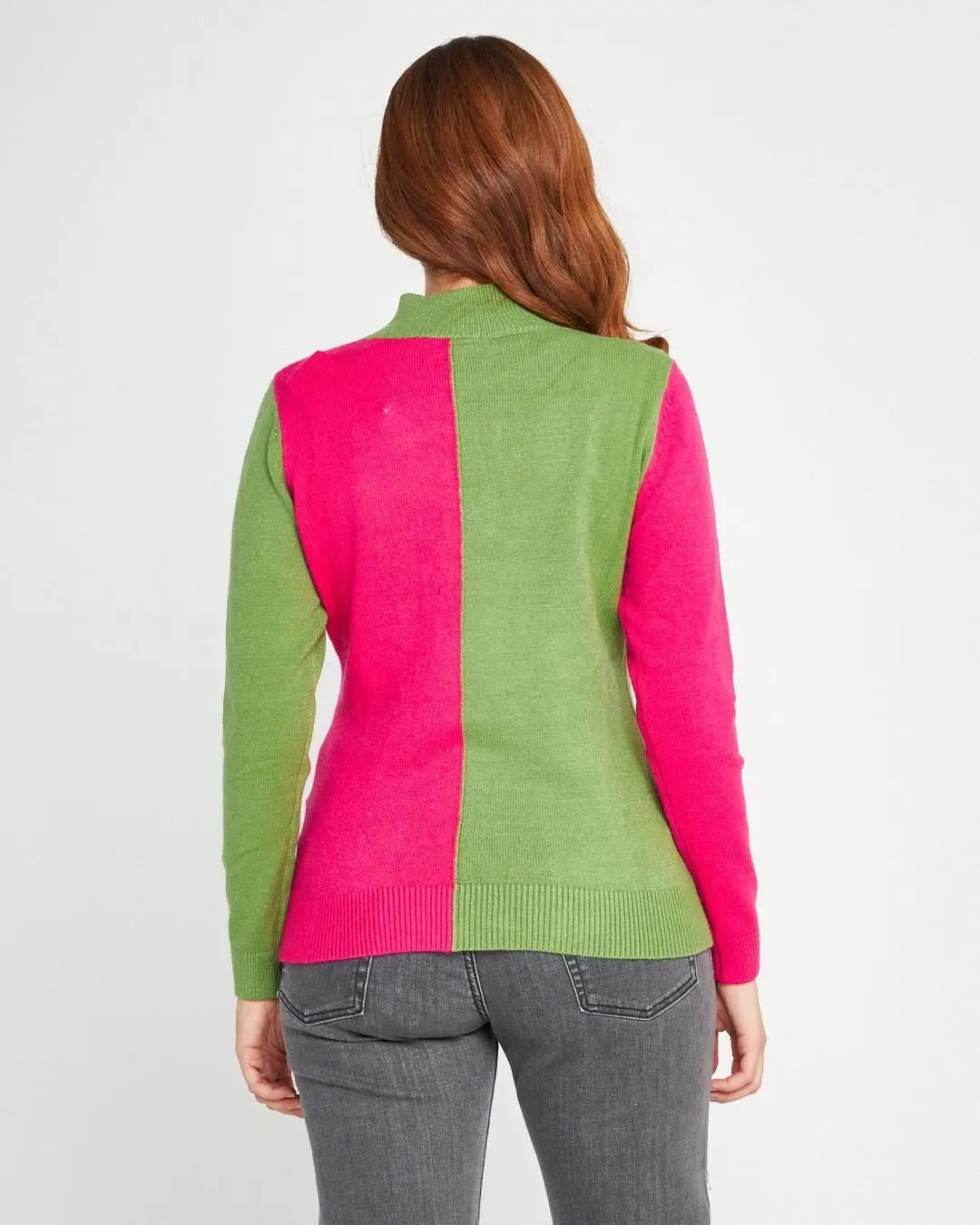 Maglia lupetto bicolore PISTACCHIO DORABELLA