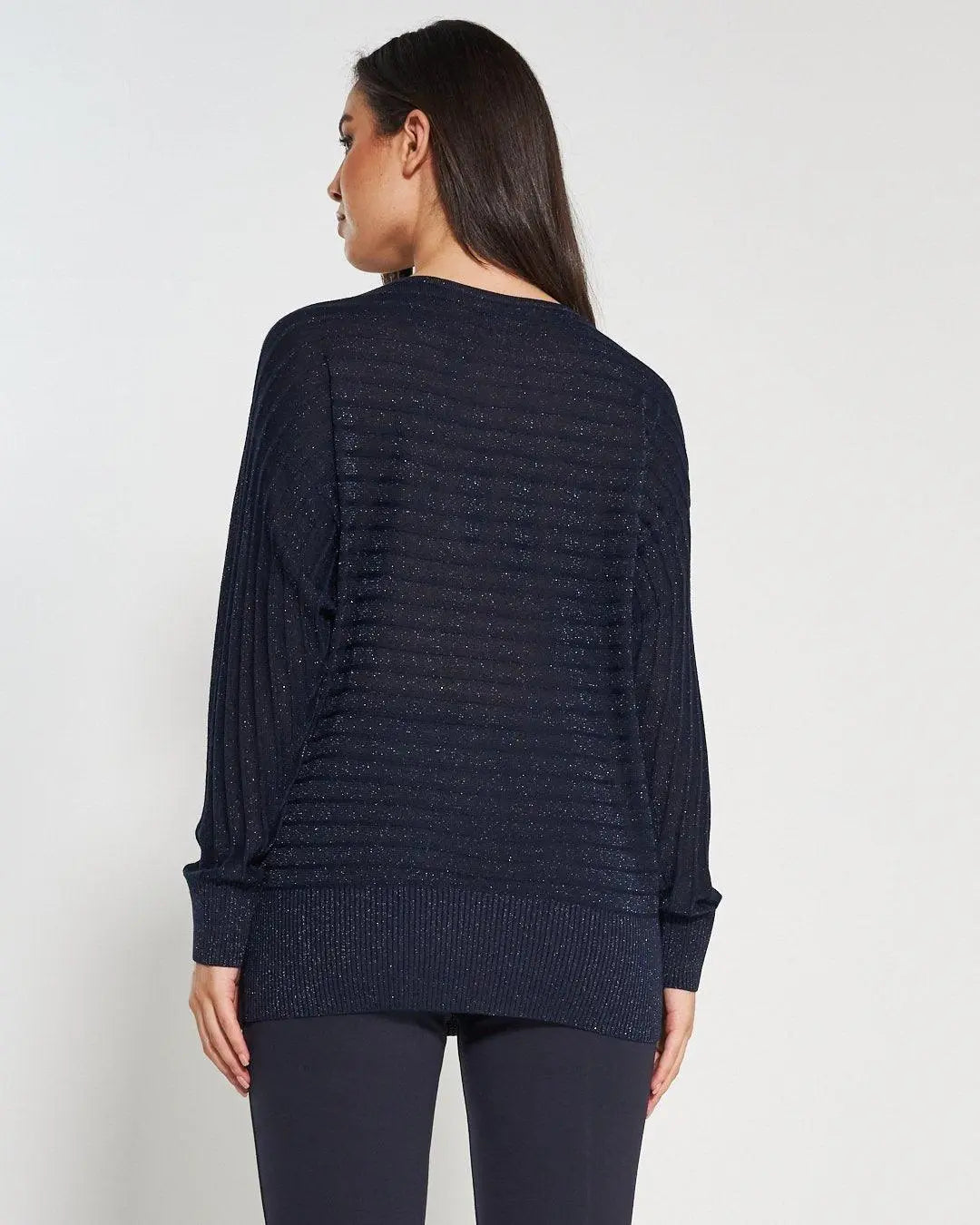 Maglia lurex BLUE NAVY DORABELLA