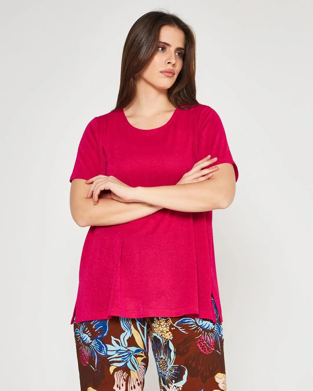 Maglia lurex FUXIA DORABELLA PIU'