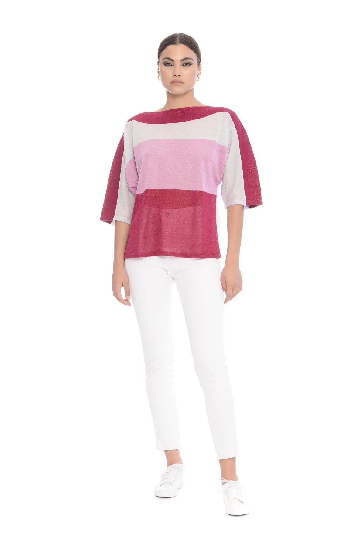 Maglia lurex MAGENTA IRONICA