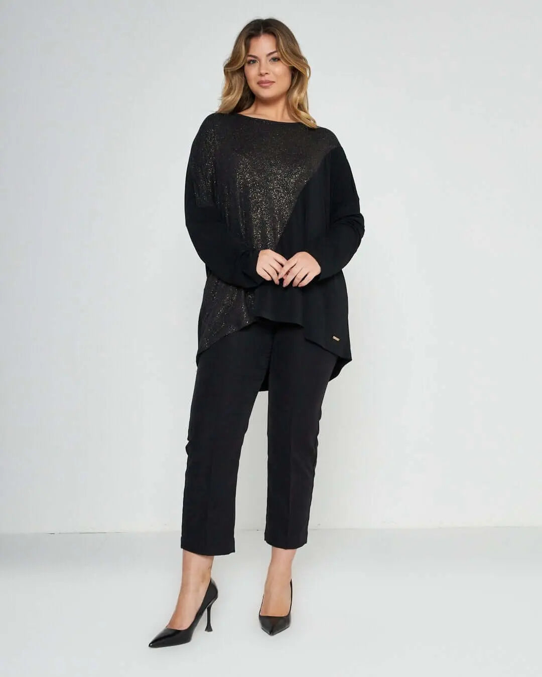 Maglia lurex NERO DORABELLA PIU'