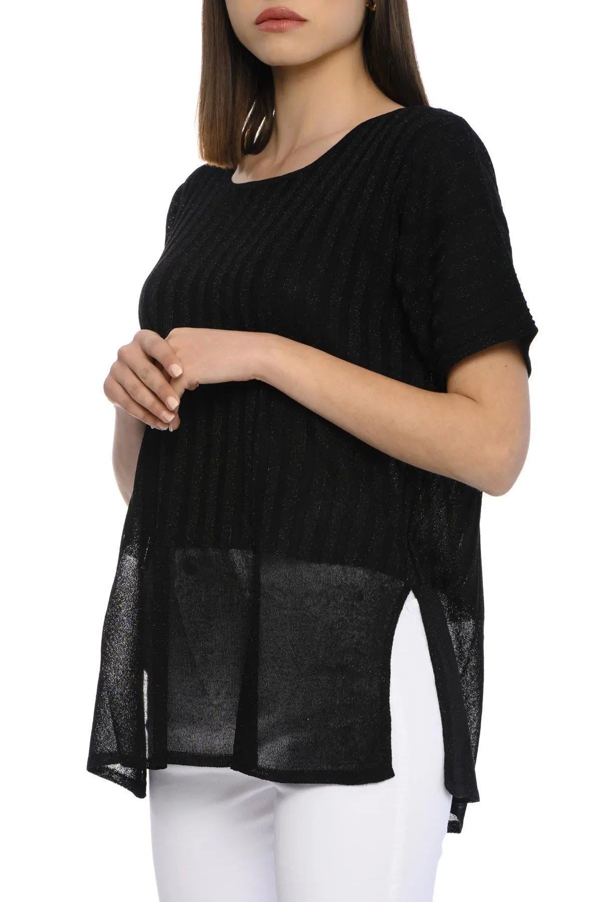 Maglia lurex NERO IRONICA