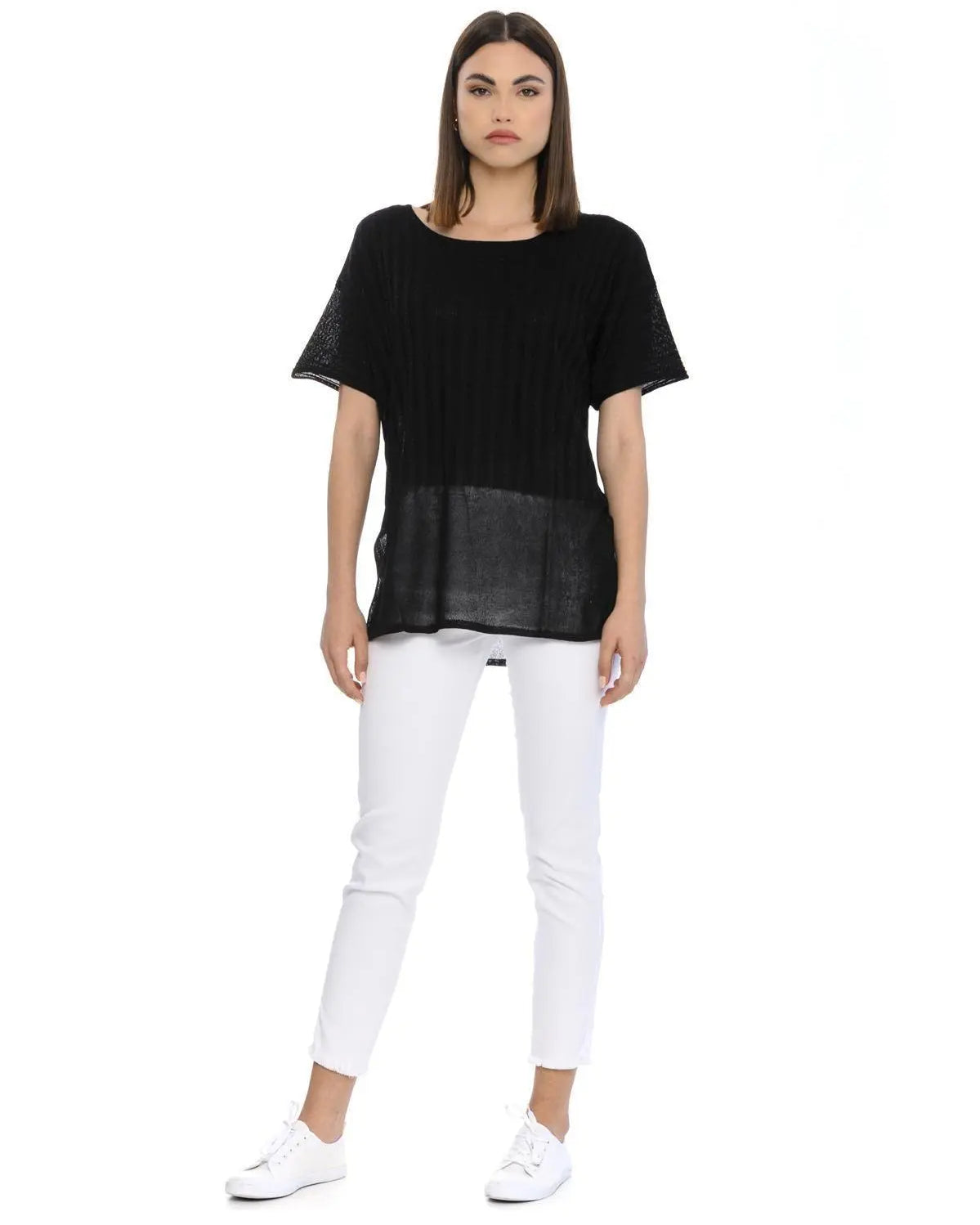 Maglia lurex NERO IRONICA