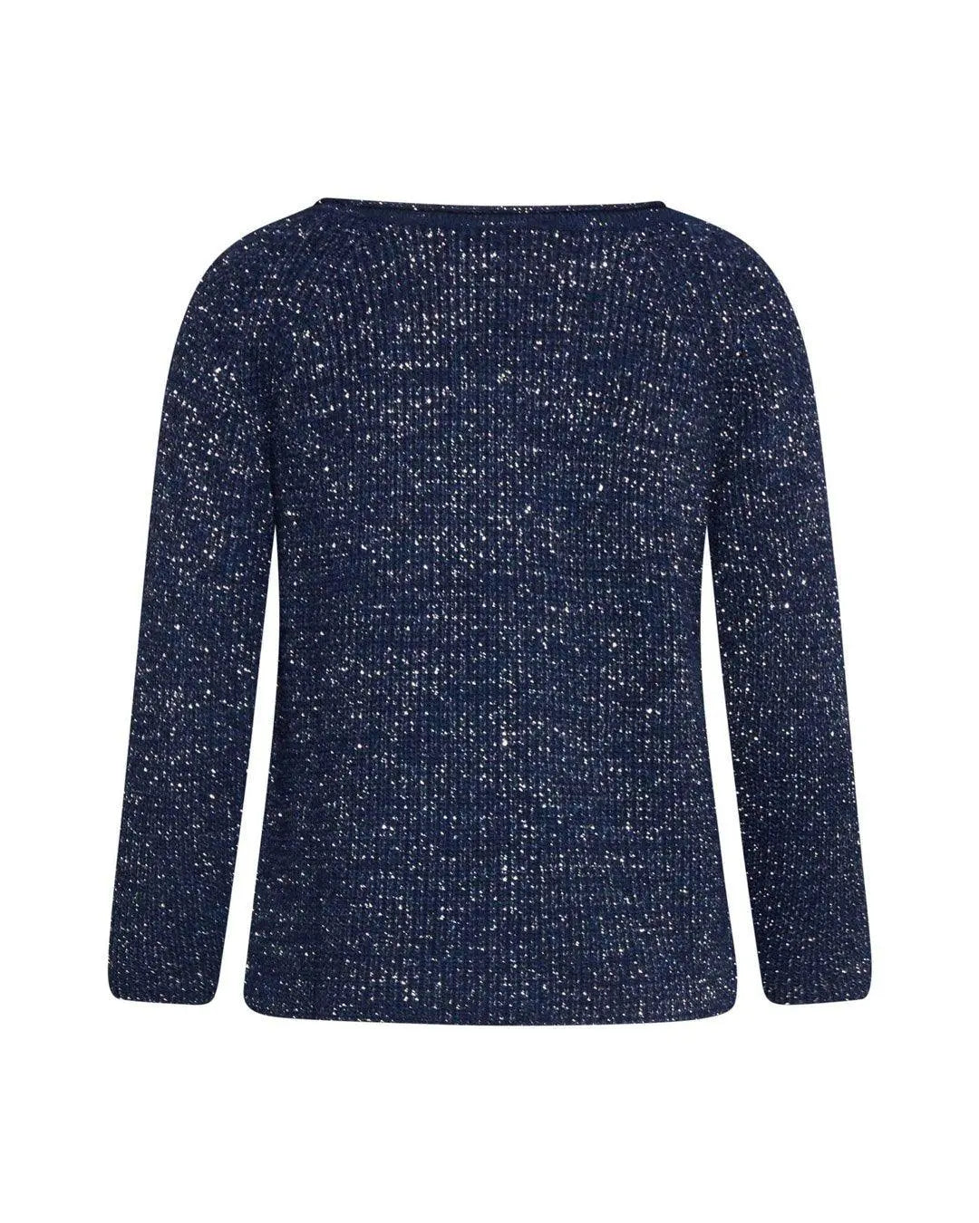 Maglia lurex con pizzo BLU IRONICA