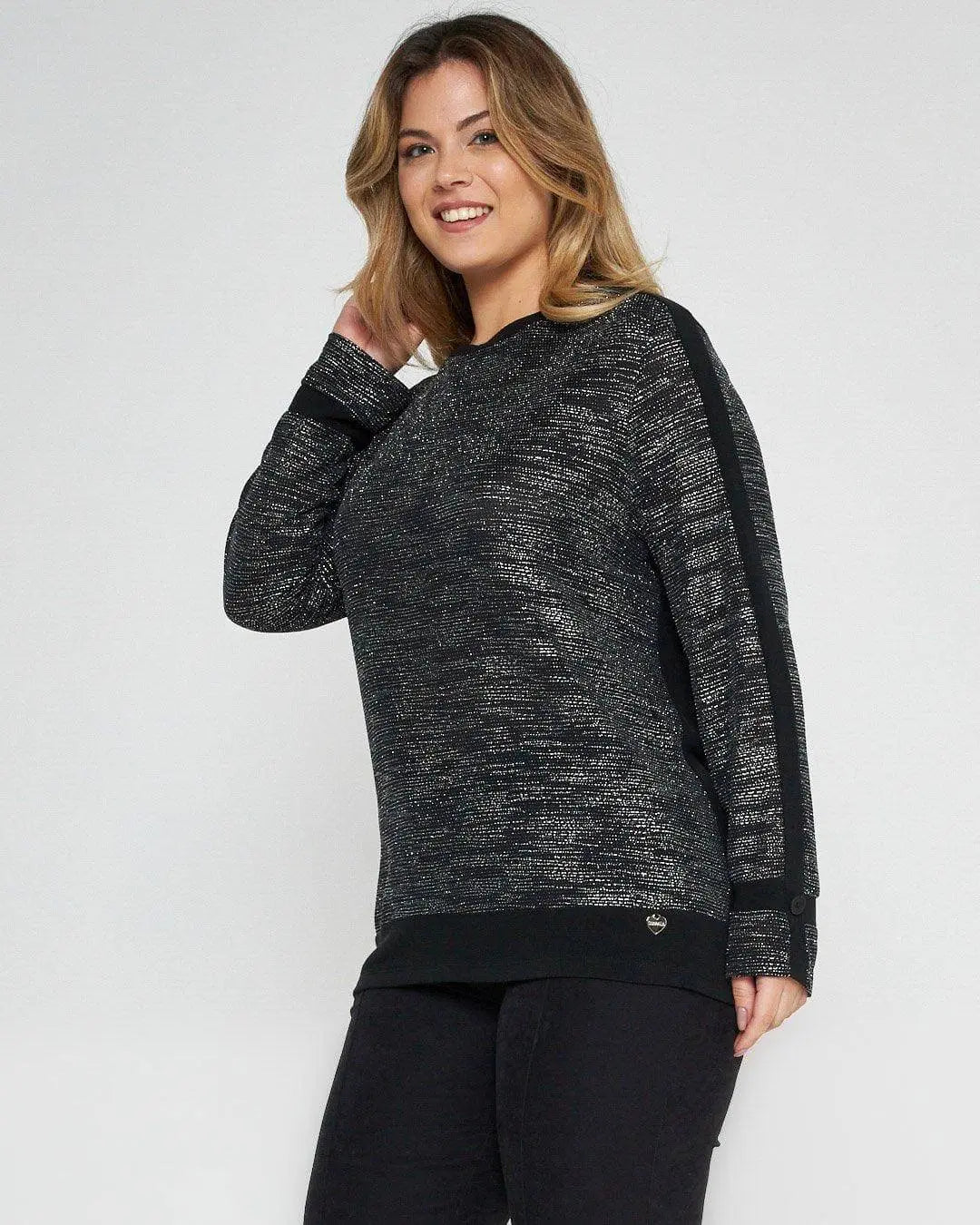 Maglia maillard NERO-ARGENTO DORABELLA XXL