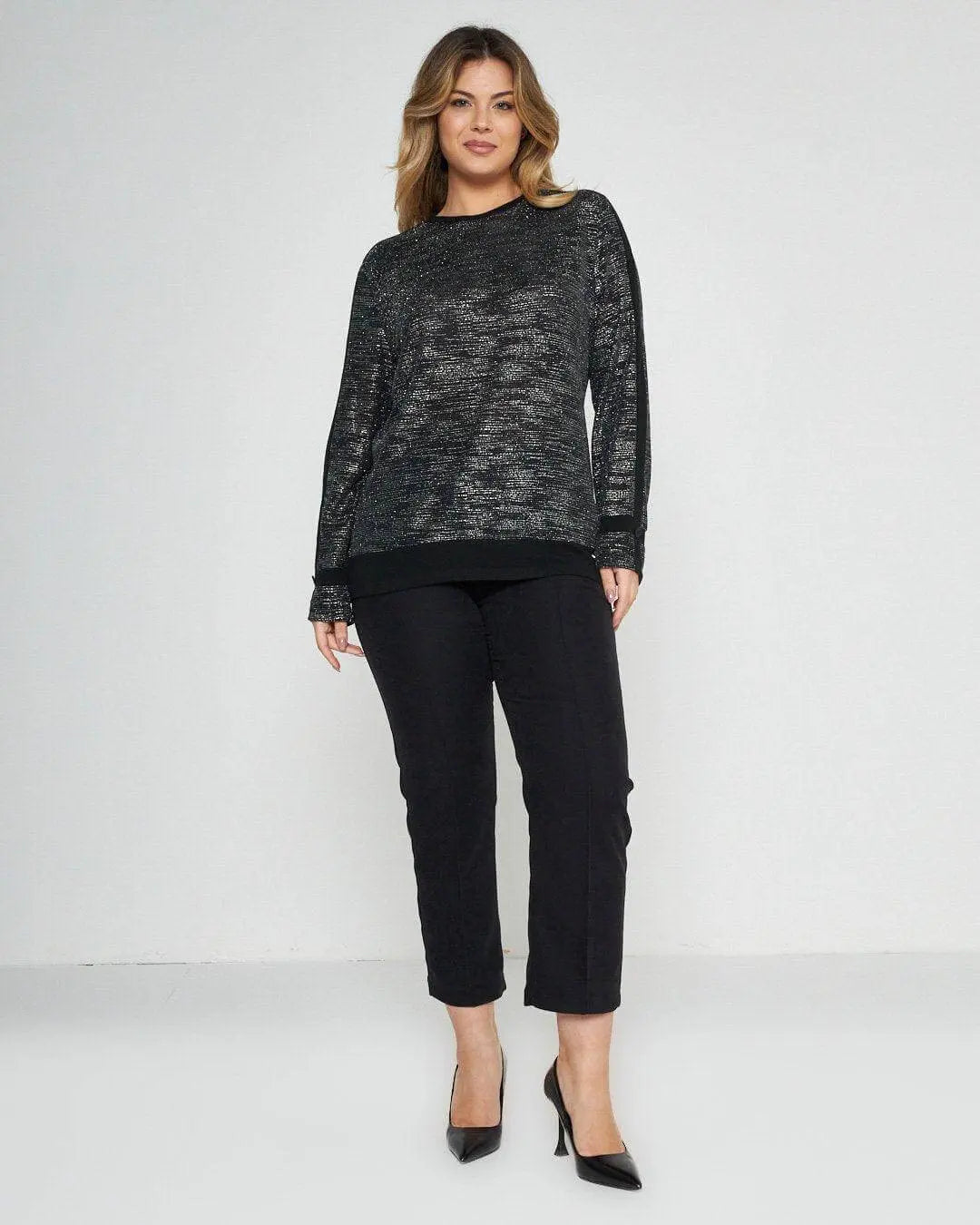 Maglia maillard NERO-ARGENTO DORABELLA