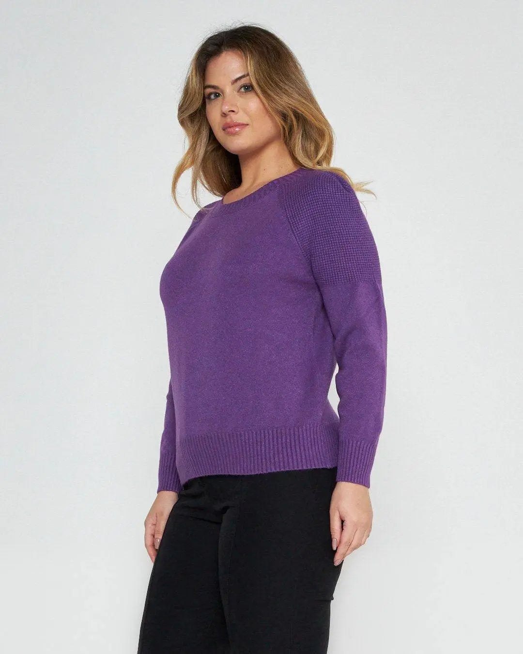 Maglia manica a palloncino VIOLA DORABELLA M-L