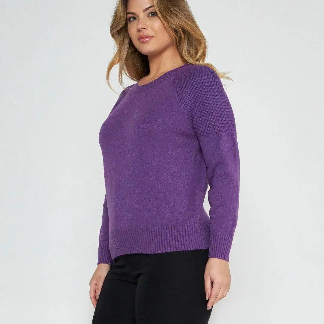 Maglia manica a palloncino VIOLA DORABELLA M-L