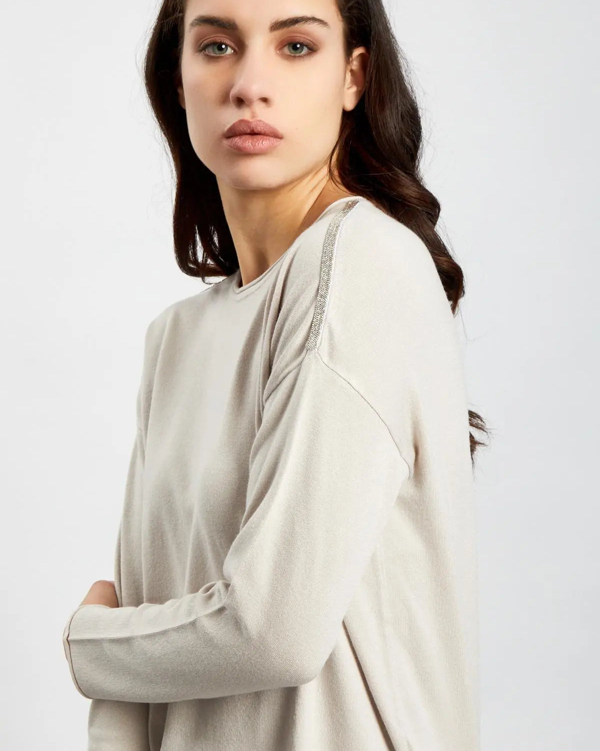 Maglia micro catene BEIGE IRONICA