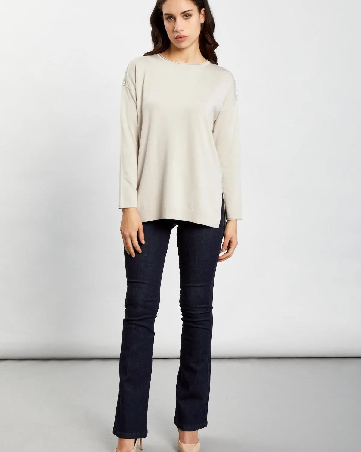 Maglia micro catene BEIGE IRONICA