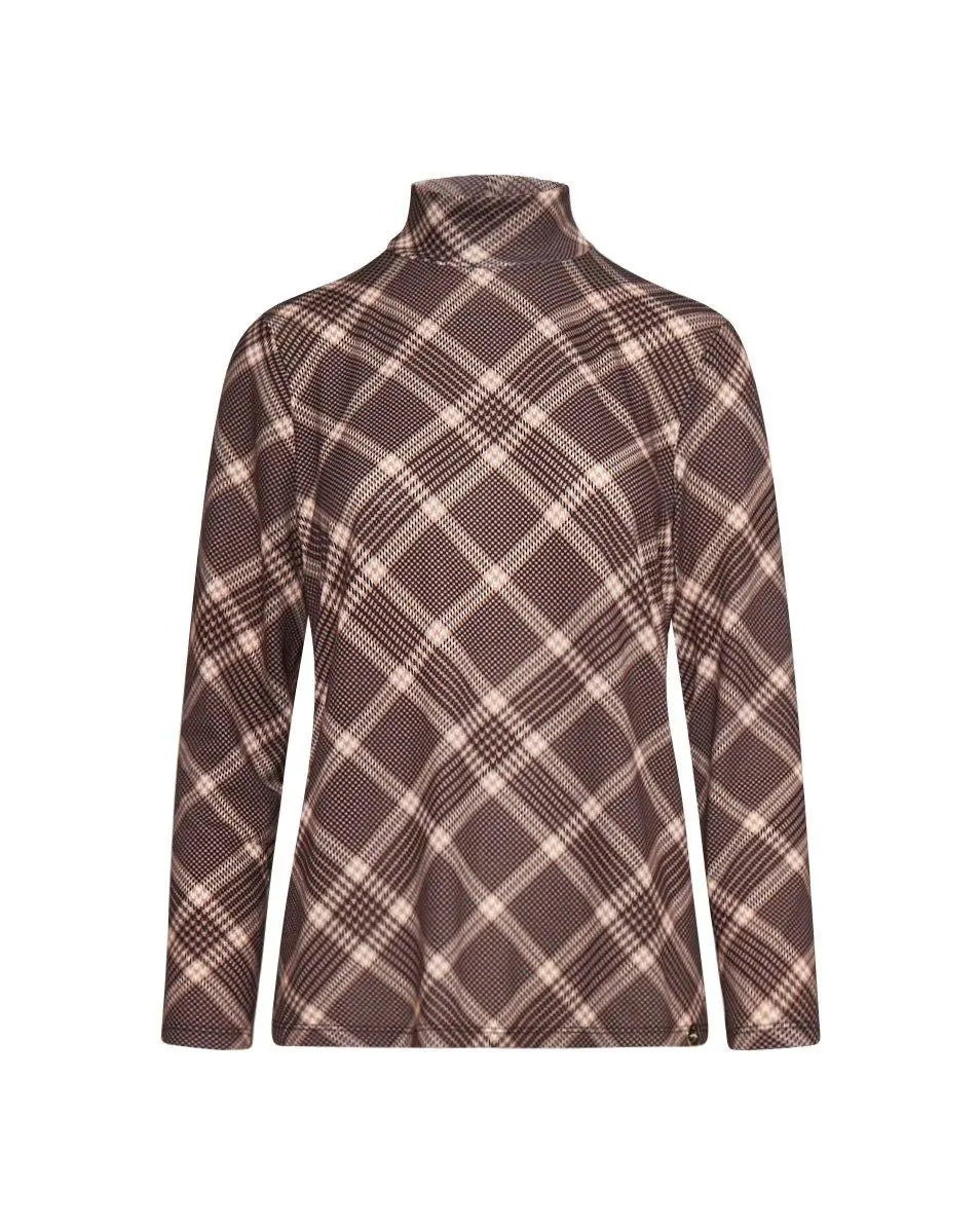 Maglia microfantasia NERO-CUOIO DORABELLA