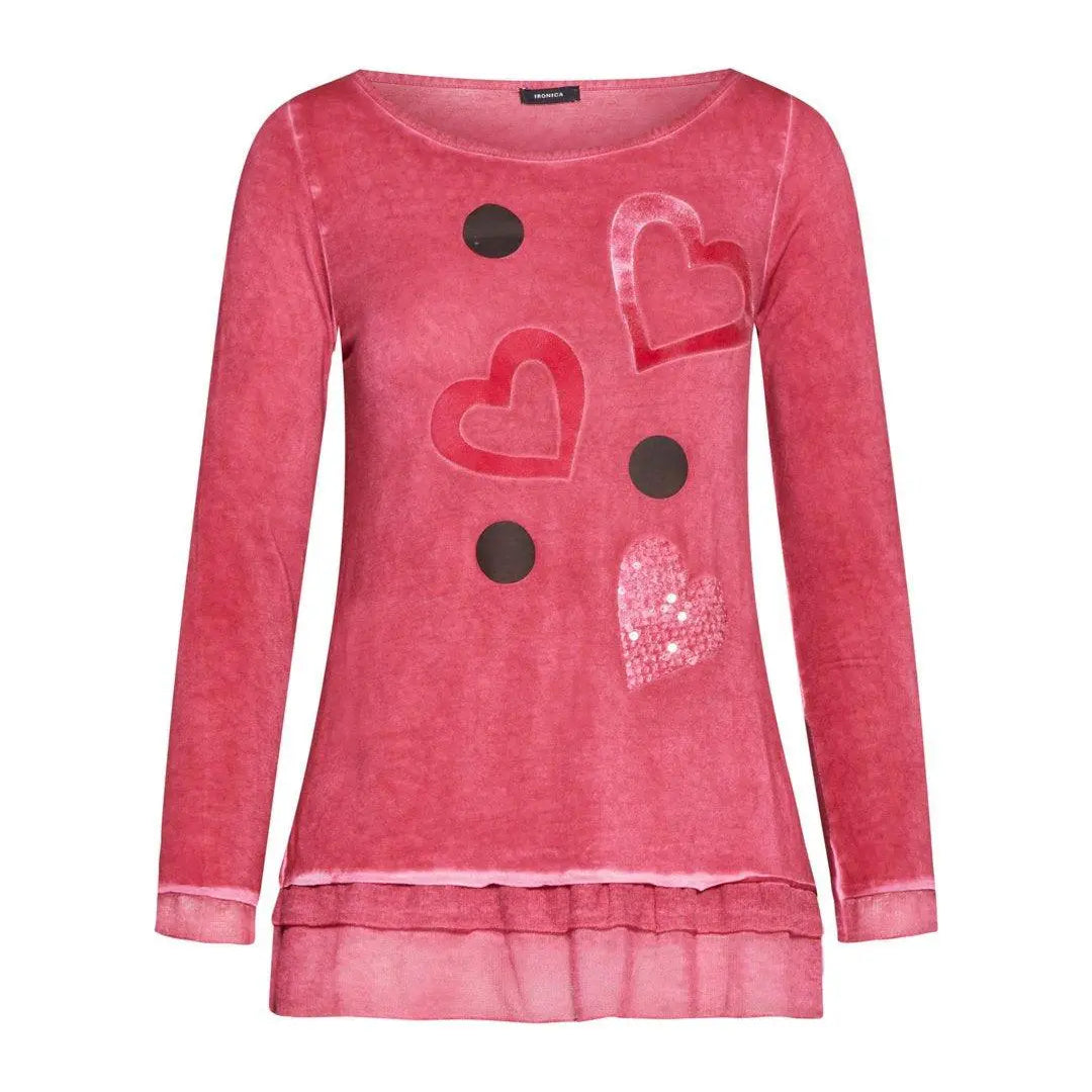 Maglia pailettes e velluto BORDEAUX IRONICA XXL