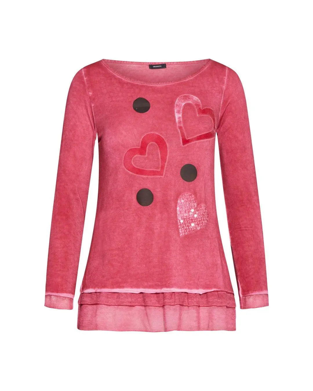 Maglia pailettes e velluto BORDEAUX IRONICA XXL