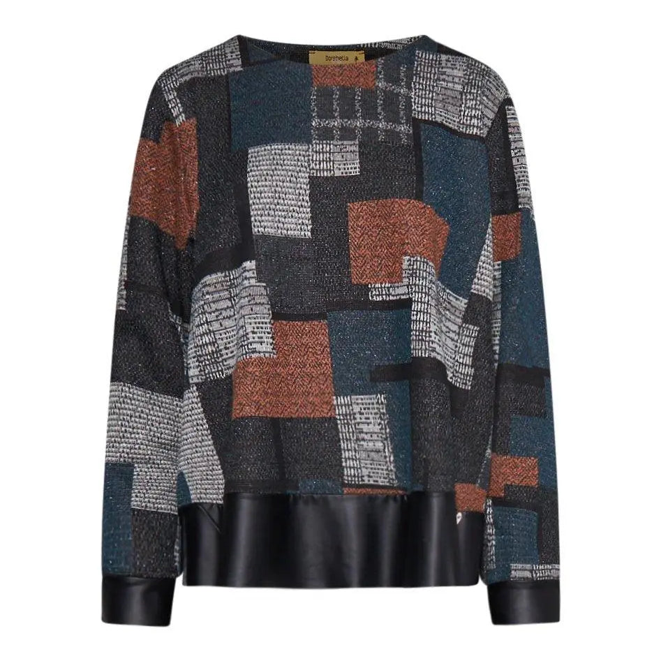 Maglia patchwork PETROLIO DORABELLA PIU'