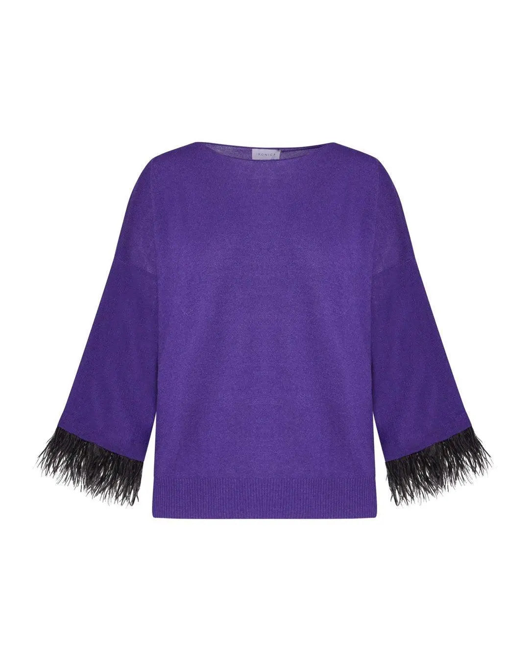 Maglia piume VIOLA IRONICA XL