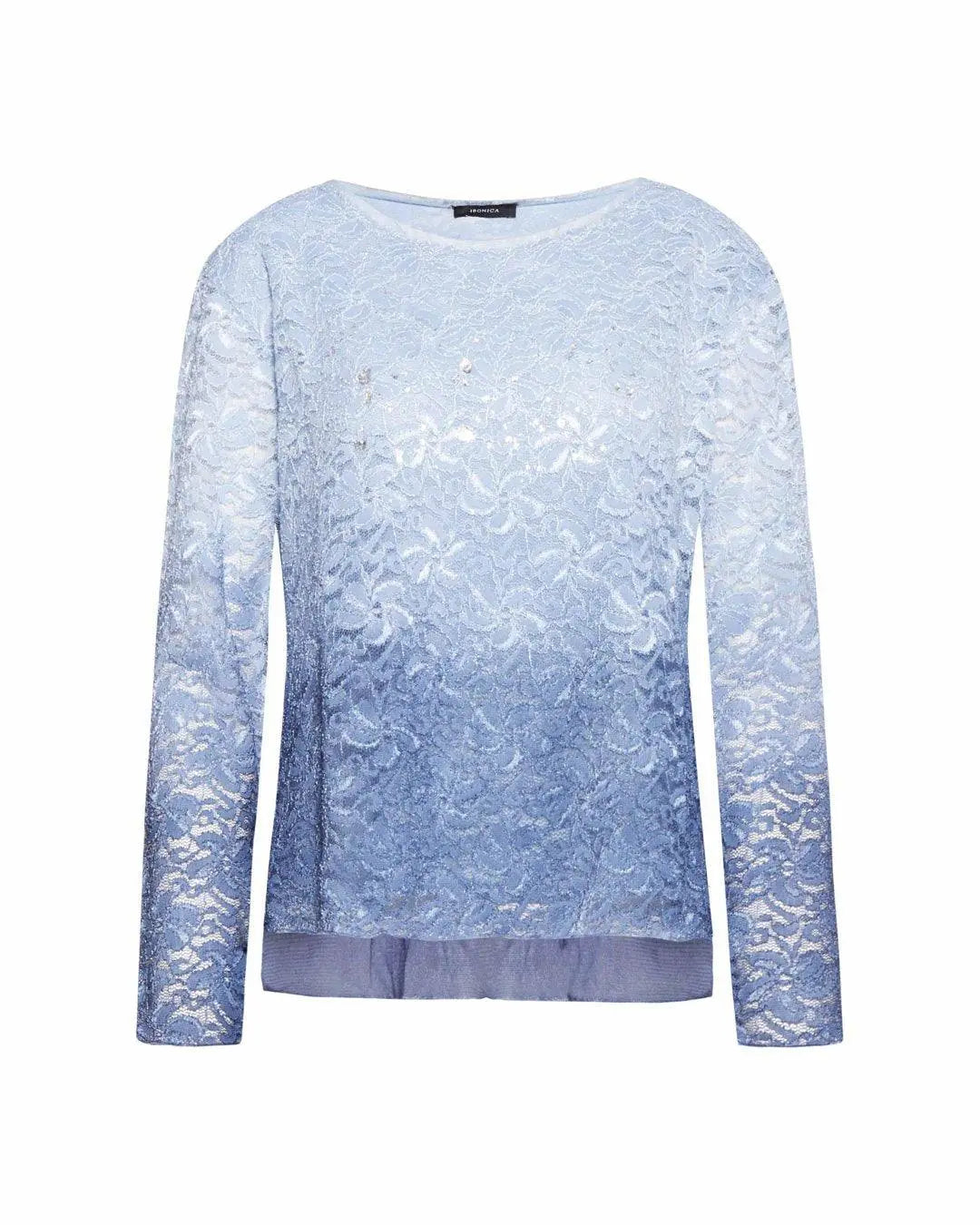 Maglia pizzo BLU-AZZURRO IRONICA XXL