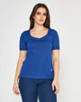 Maglia pois ROYAL BLUE DORABELLA XL