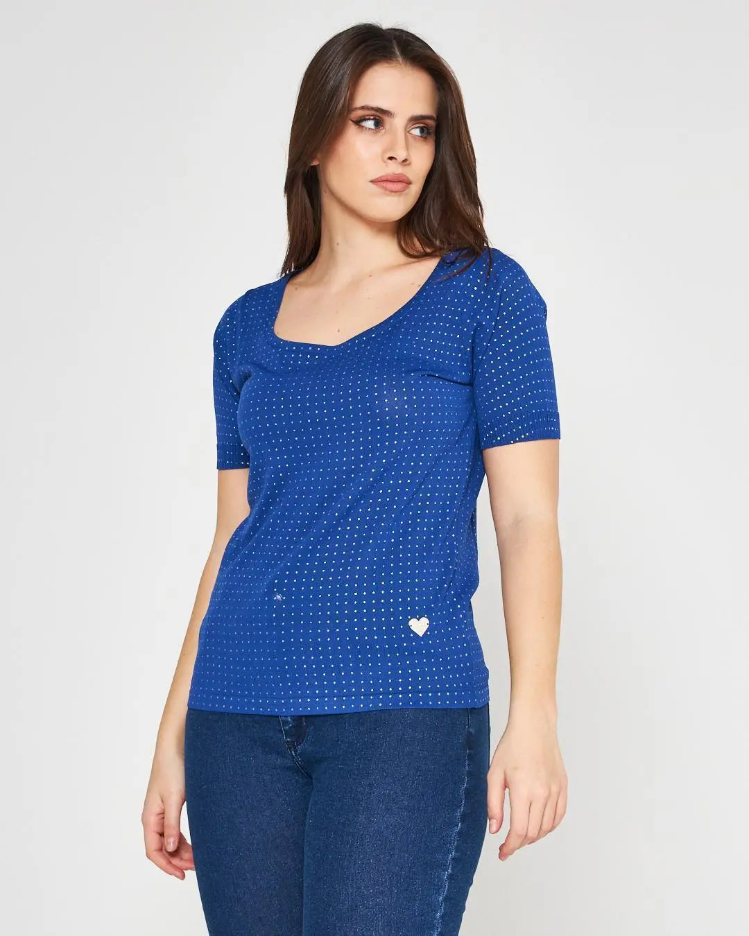 Maglia pois ROYAL BLUE DORABELLA