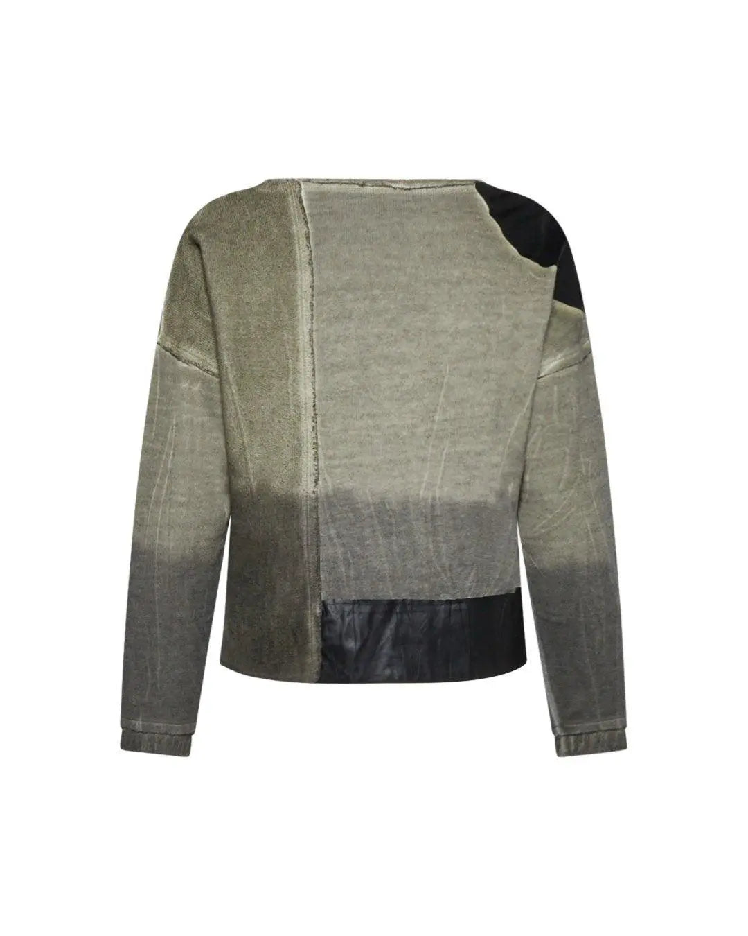 Maglia pois con dettagli in ecopelle VERDE IRONICA