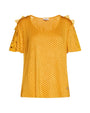 Maglia pois con macramé GIALLO DORABELLA PIU' XL