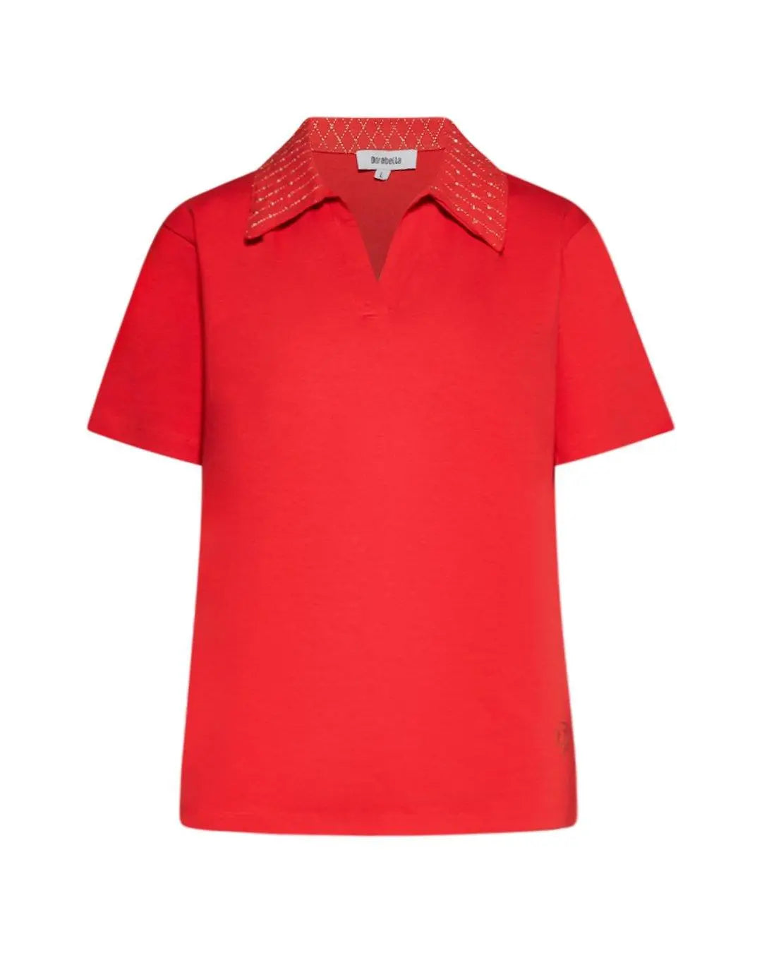 Maglia polo con dettagli strass ARANCIO DORABELLA PIU' XL
