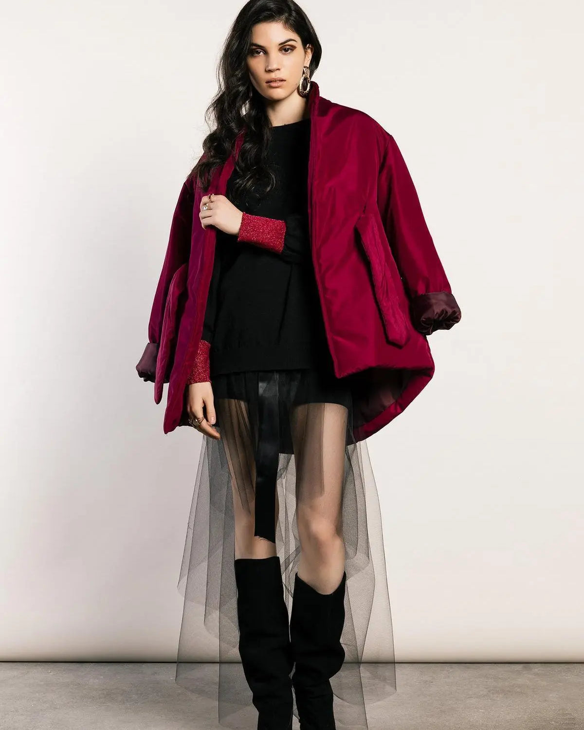 Maglia polsini contrasto NERO IRONICA XL