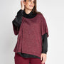 Maglia poncho BORDEAUX DORABELLA